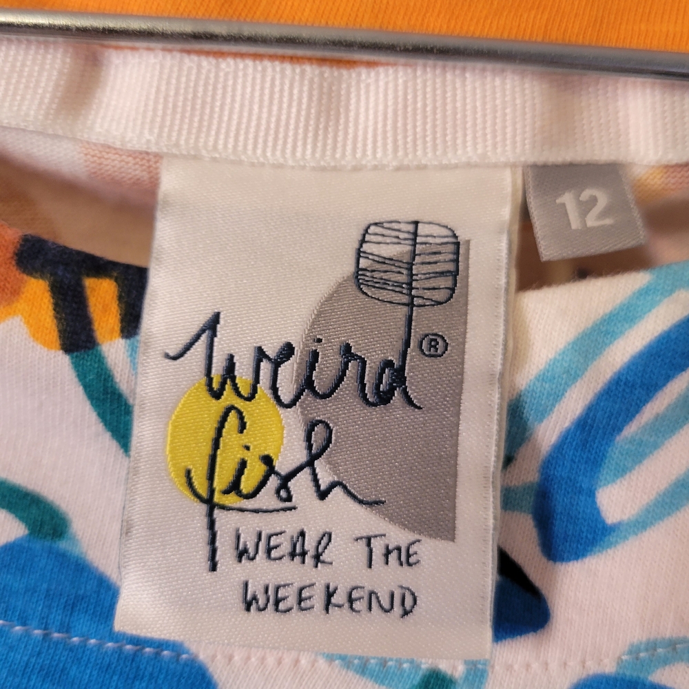Weird Fish Colorful Abstract Print Women's Top - Picture 2 of 4